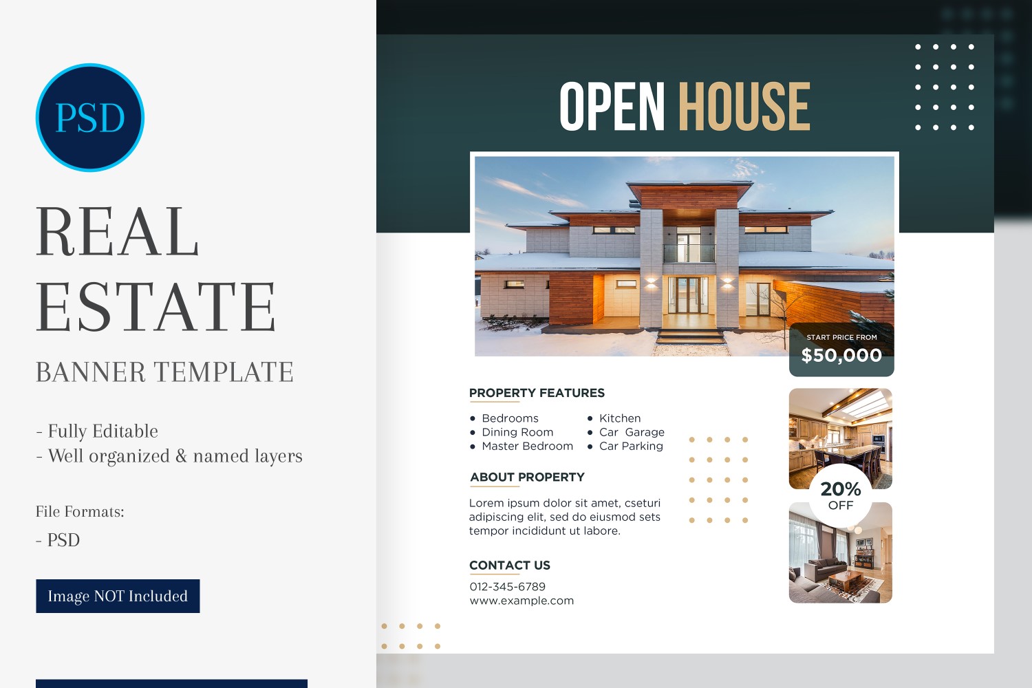 Real Estate Social Media Banner Post Design Template 61