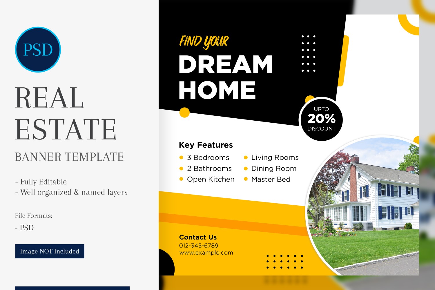 Real Estate Social Media Banner Post Design Template 62