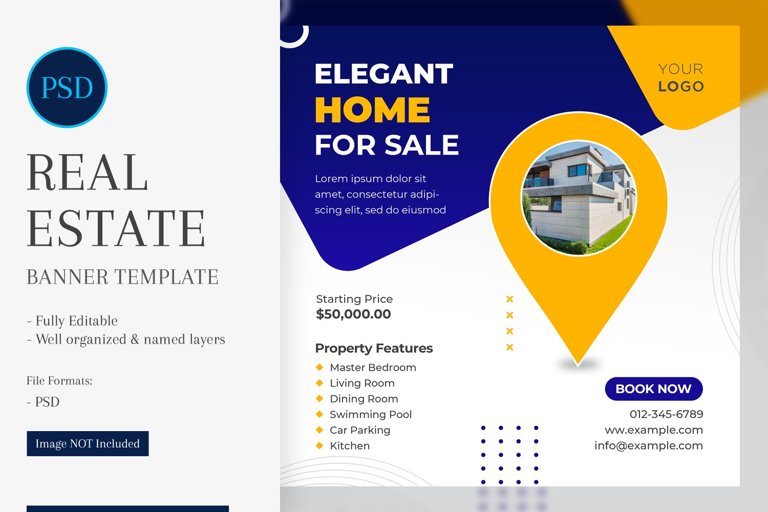 Real Estate Social Media Banner Post Design Template 63