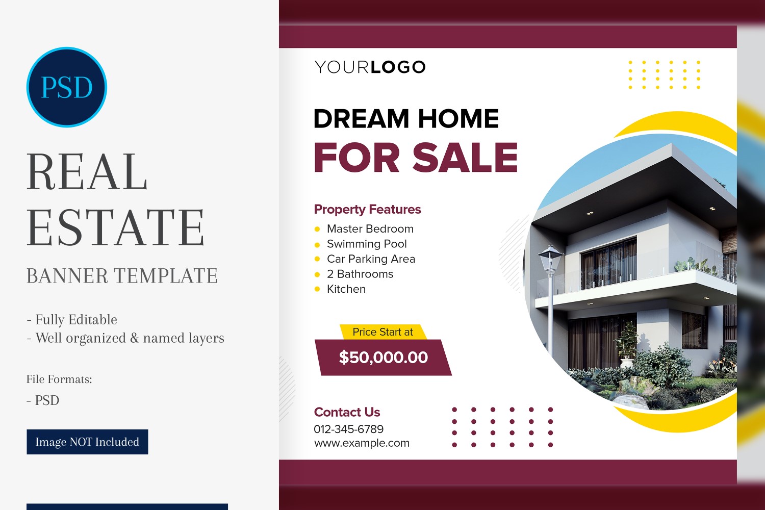 Real Estate Social Media Banner Post Design Template 70