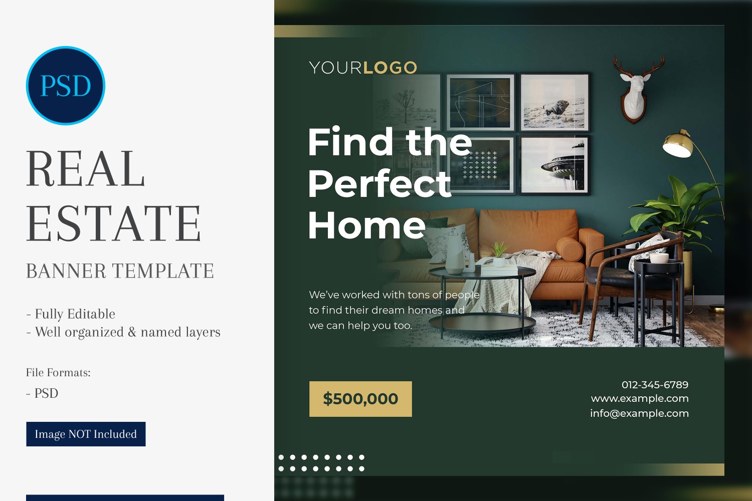 Real Estate Social Media Banner Post Design Template 77