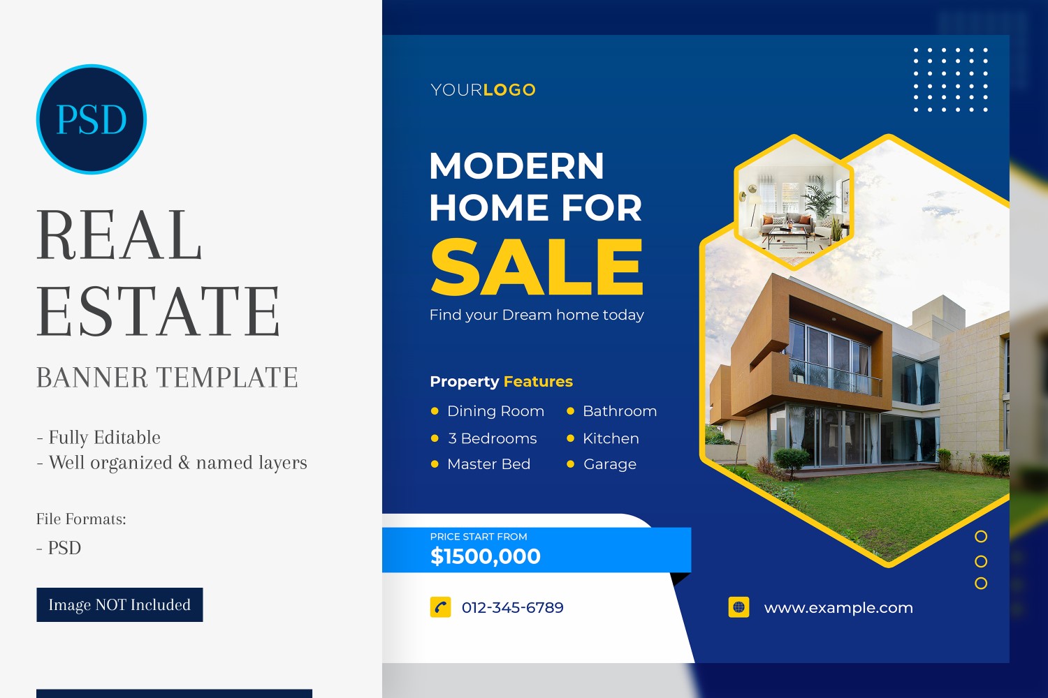 Real Estate Social Media Banner Post Design Template 81