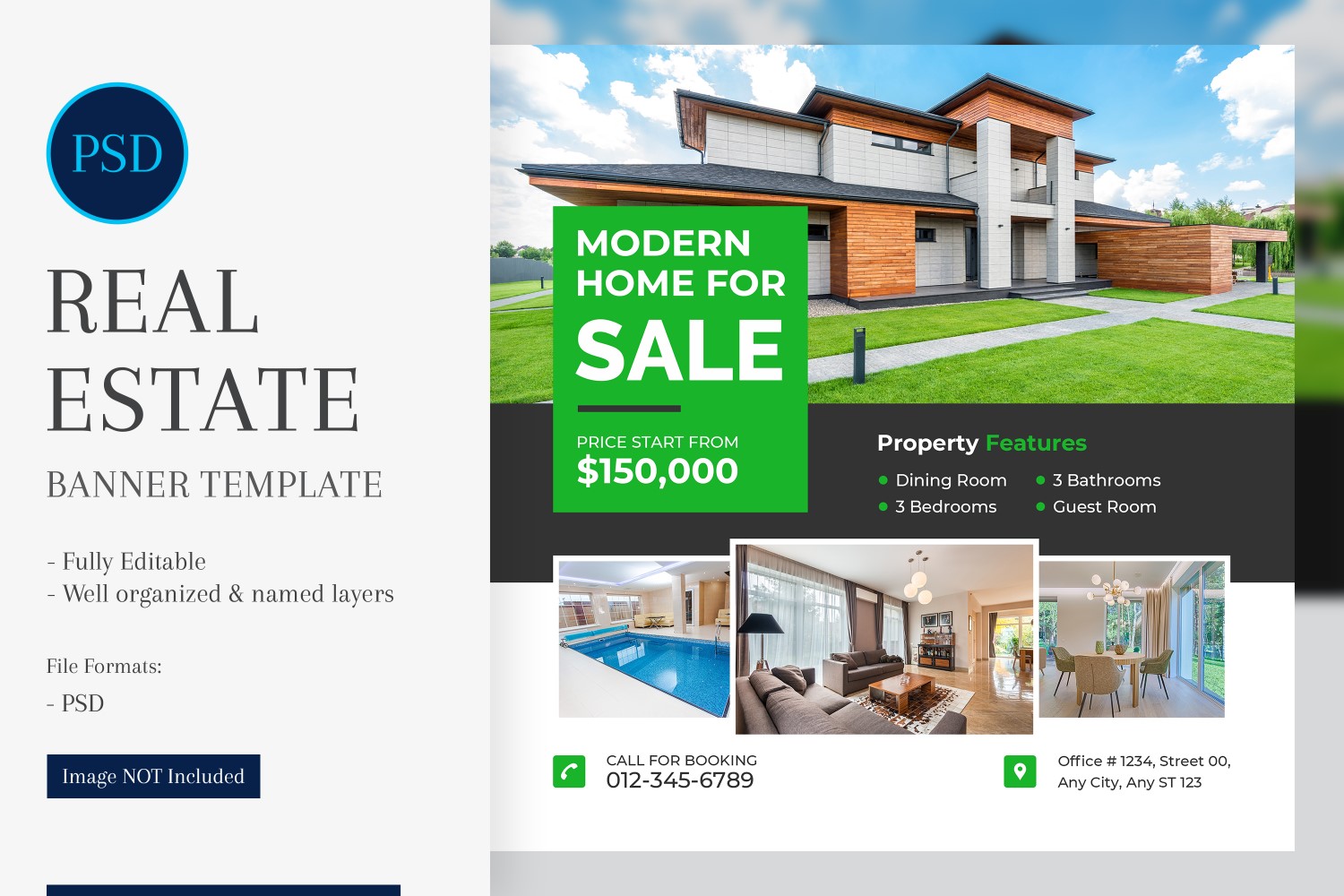 Real Estate Social Media Banner Post Design Template 82