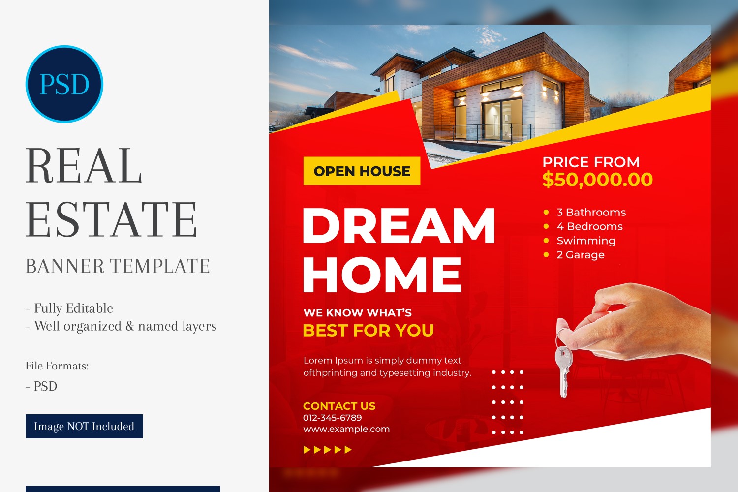 Real Estate Social Media Banner Post Design Template 83