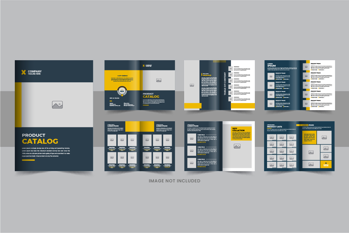 Creative Product Catalog Layout Template, catalog design