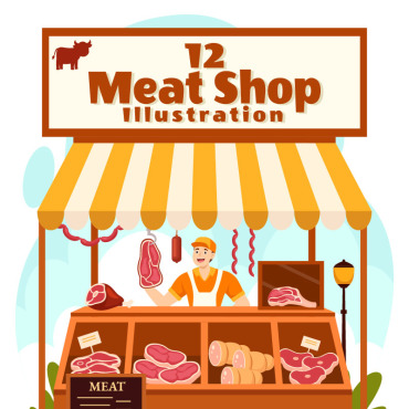 Shop Meat Illustrations Templates 361181