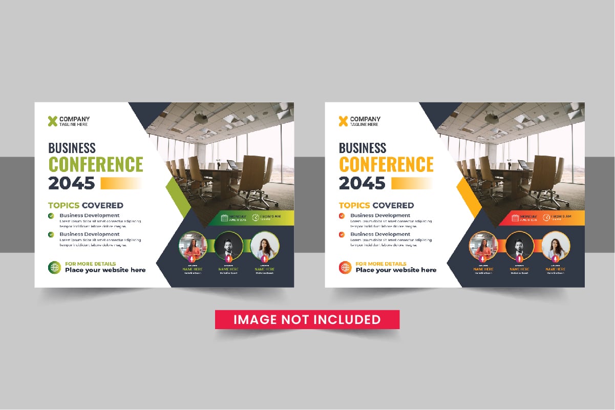 Horizontal Conference flyer or Horizontal flyer template