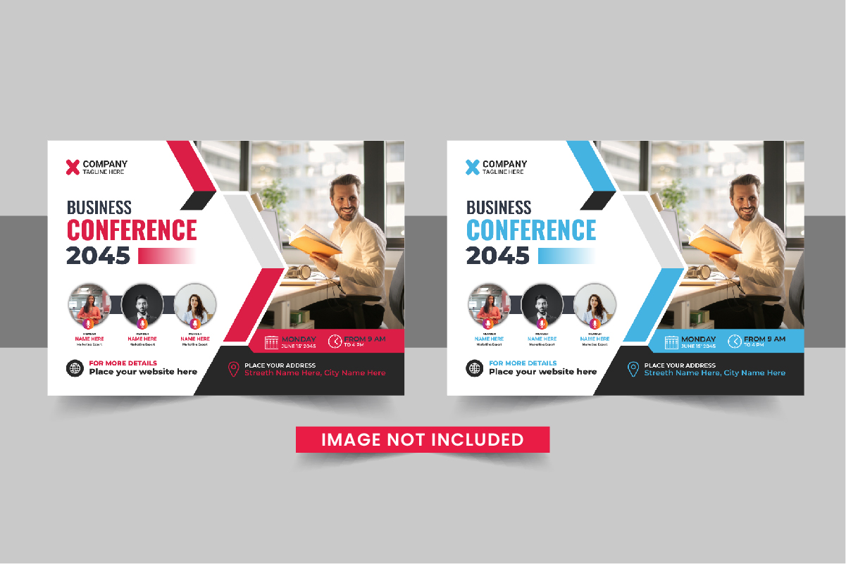 Horizontal Conference flyer or Horizontal flyer template design