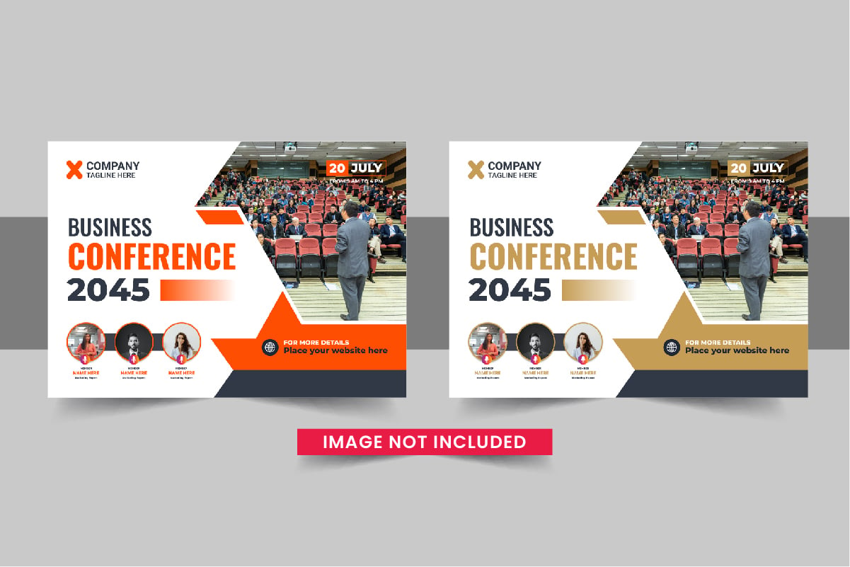 Horizontal Conference flyer or Horizontal flyer layout