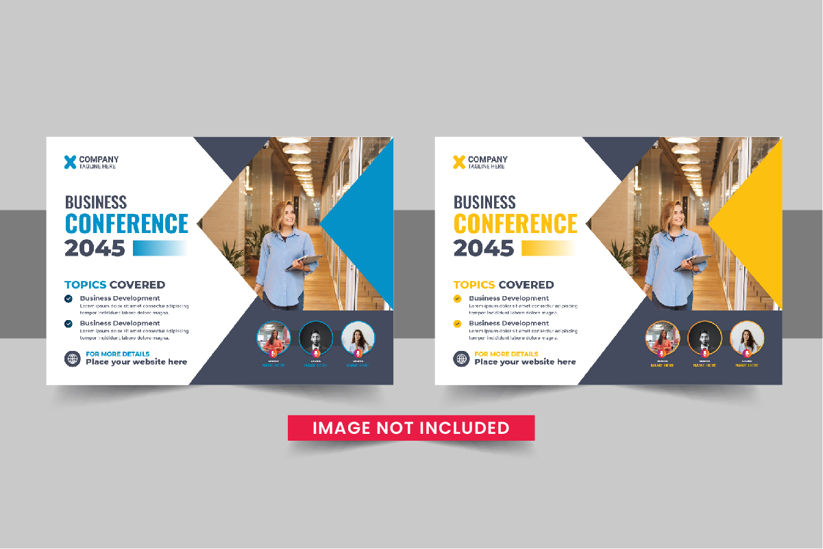 Horizontal Conference flyer or Horizontal flyer design layout