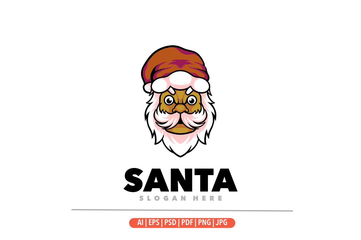 Santa claus mascot logo design
