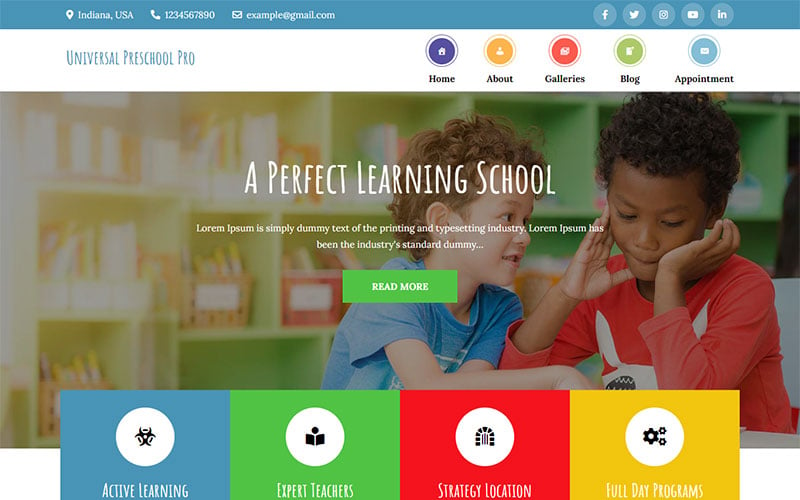 Universal Preschool Pro - Clean and Modern Kids Theme