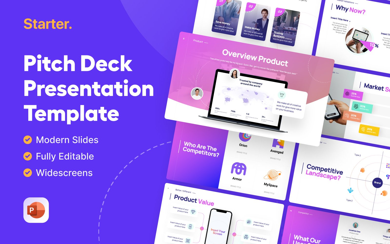 Starter - Pitch Deck PowerPoint Presentation Template