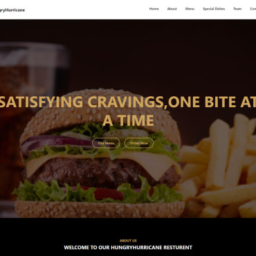 Dining Cuisine Landing Page Templates 361800