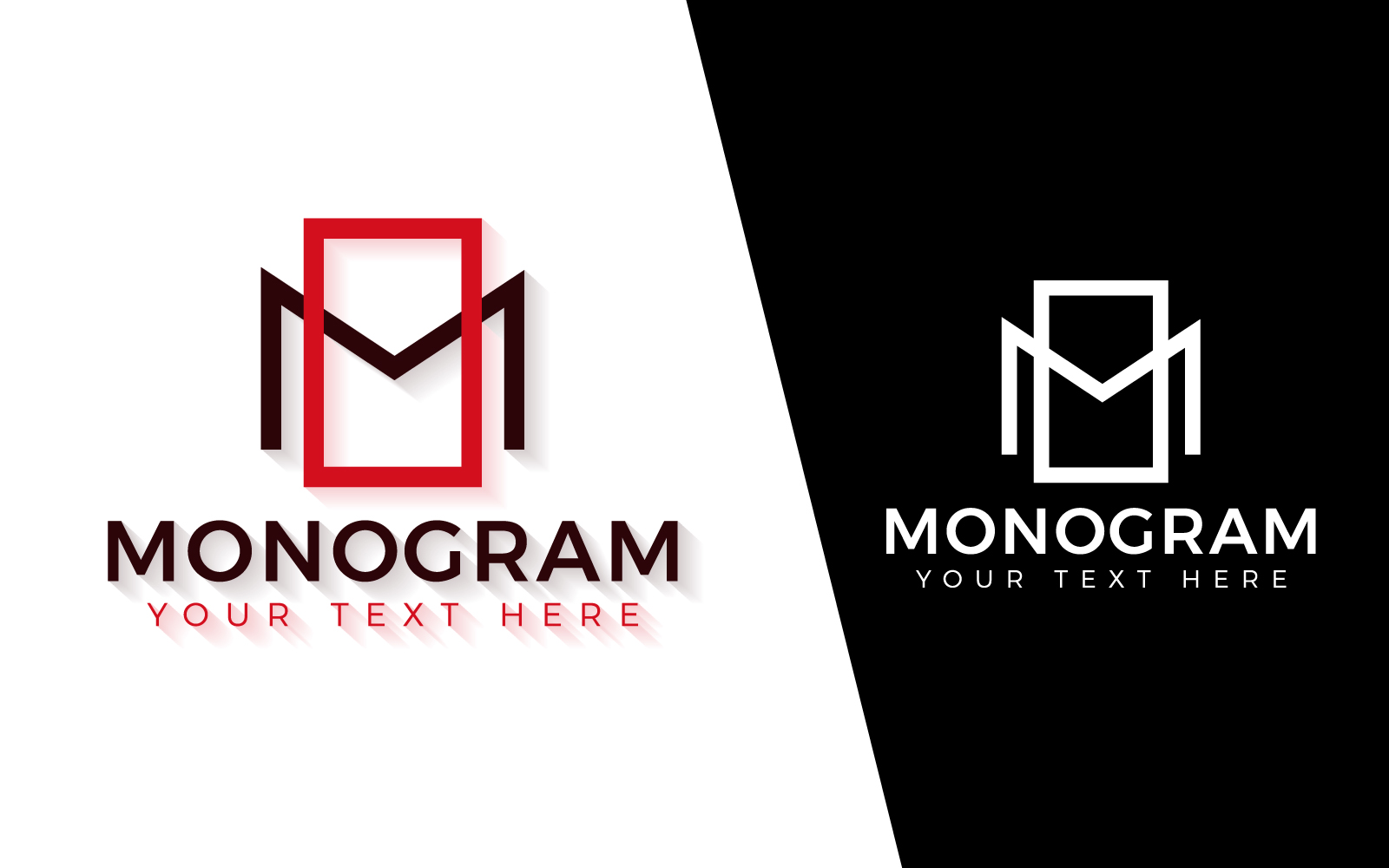 Vector Monogram M logo design, monogram logo, m logo