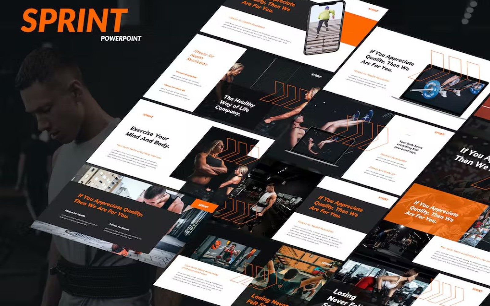 Sprint - Health & Fitness Powerpoint Template