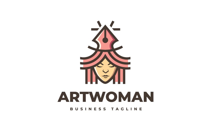 Beauty Art Woman Logo Template