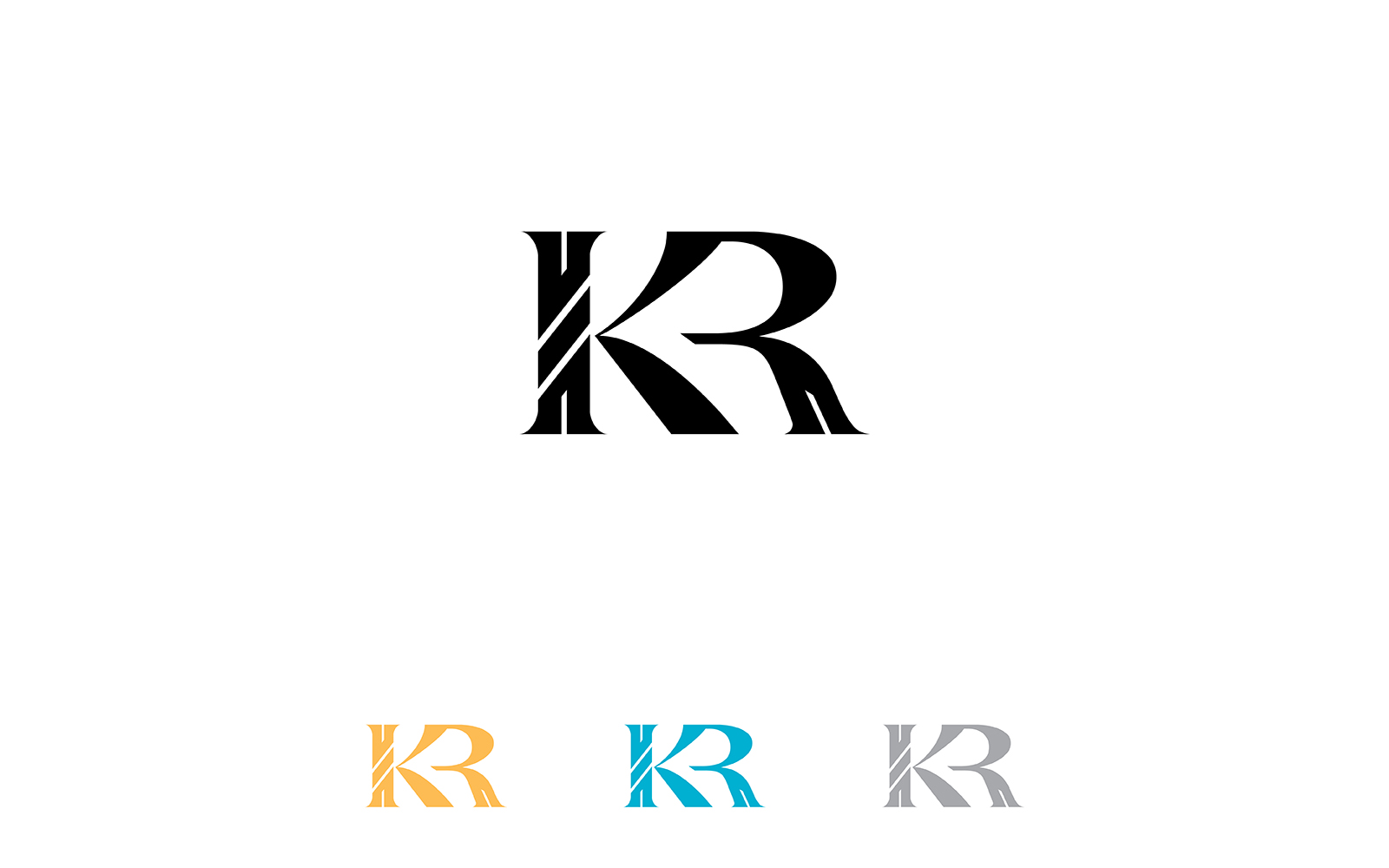 KR Monogram logo Design V6 By Vectorseller | TheHungryJPEG
