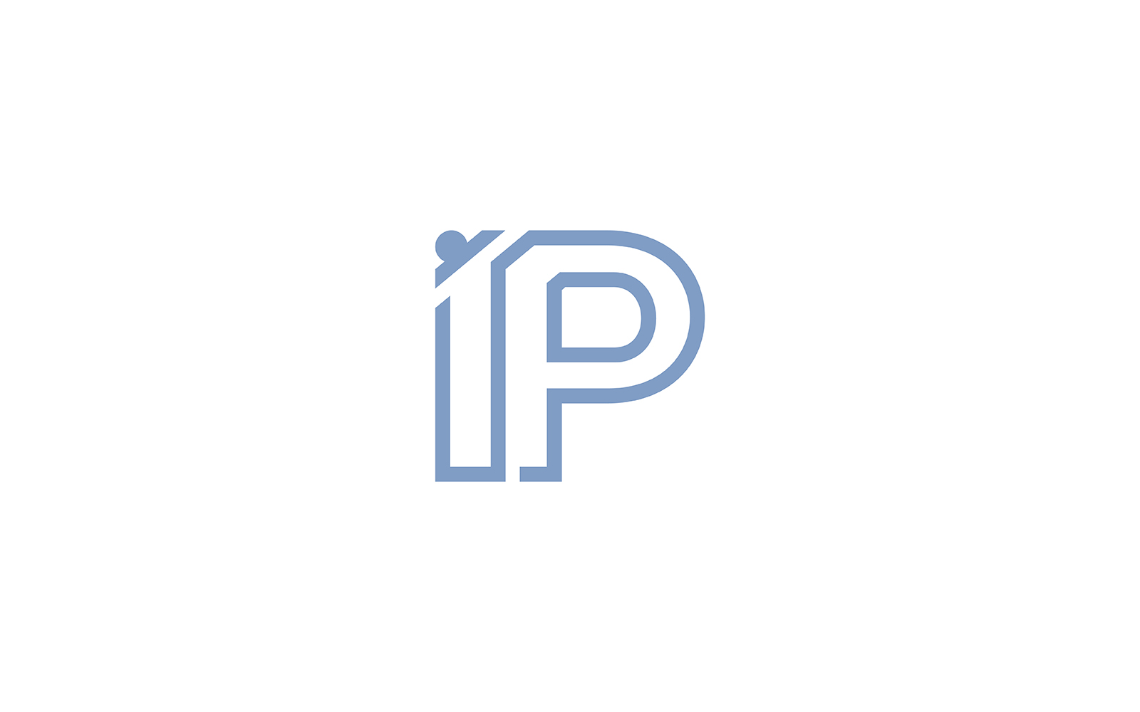 Ip letter logo or p letter logo, pi logo design