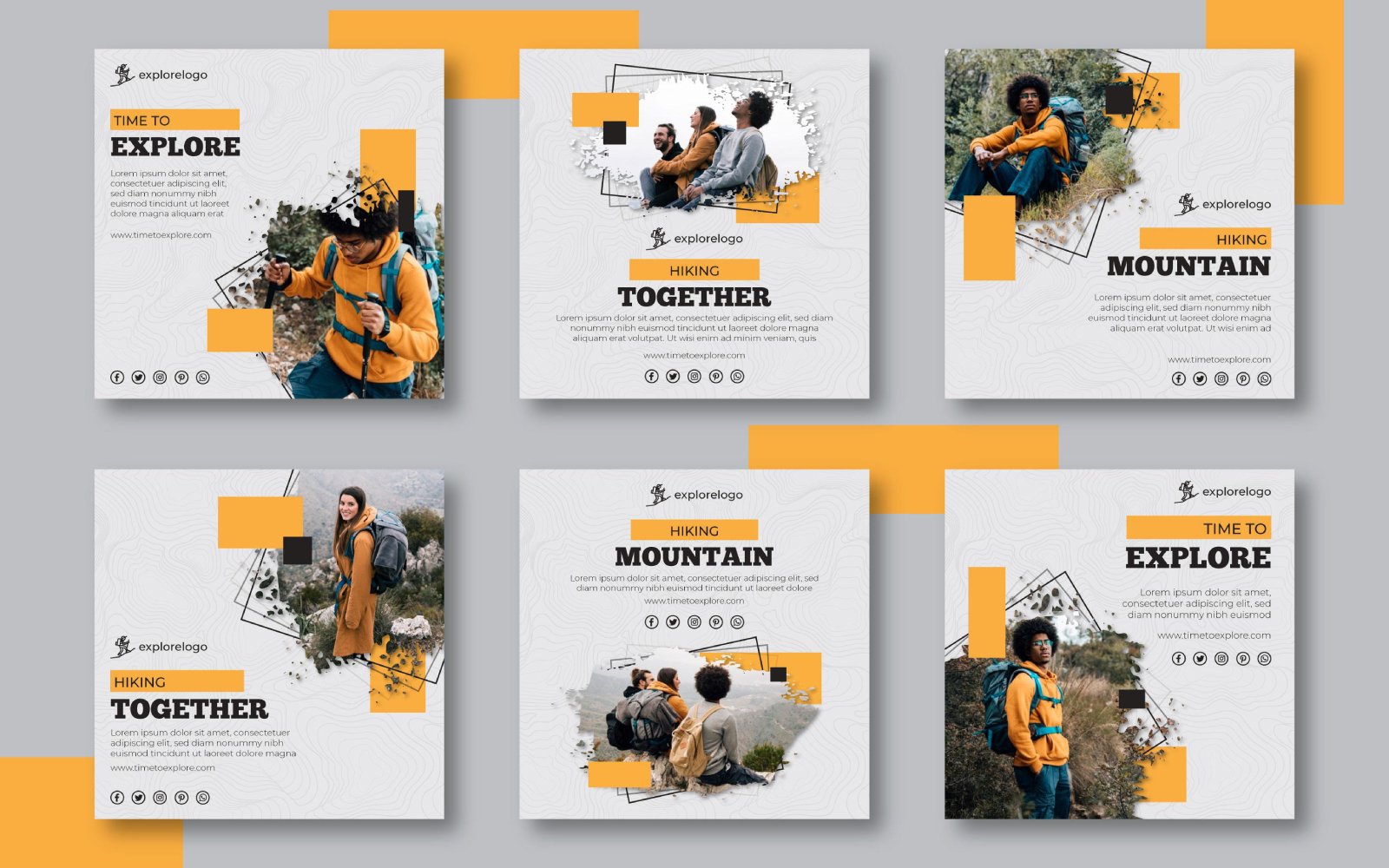 Hiking Social Media Post Templates