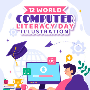 Computer Literacy Illustrations Templates 362418