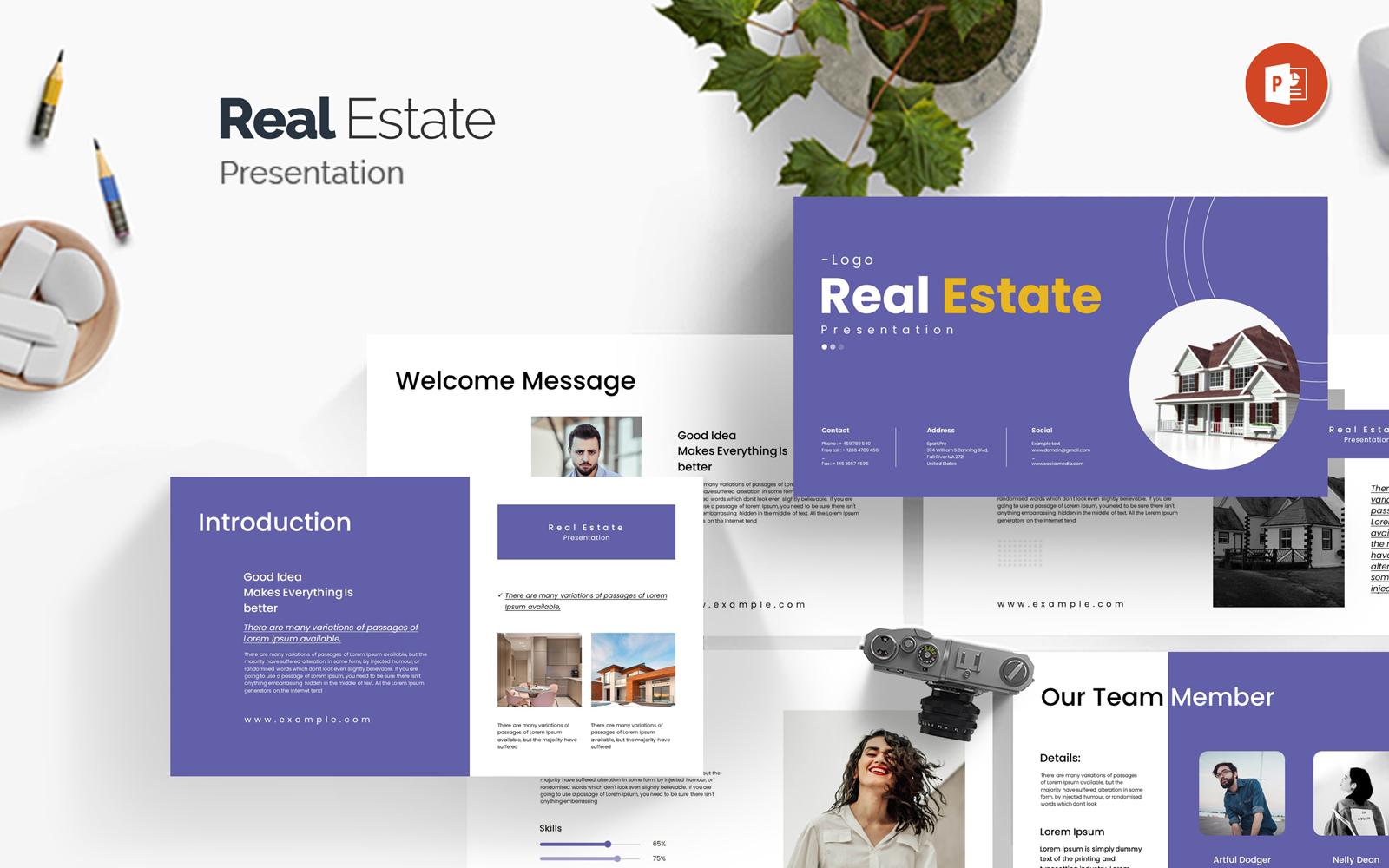 Clean Real Estate Powerpoint Template