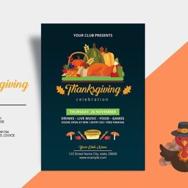 Invite Thanksgiving Corporate Identity 362439