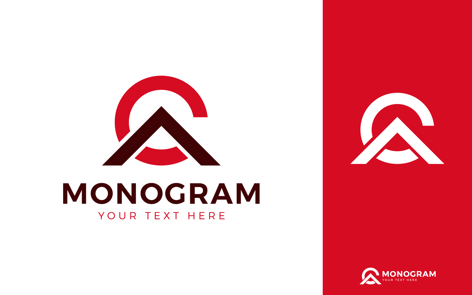 Vector Monogram CA logo design, monogram logo
