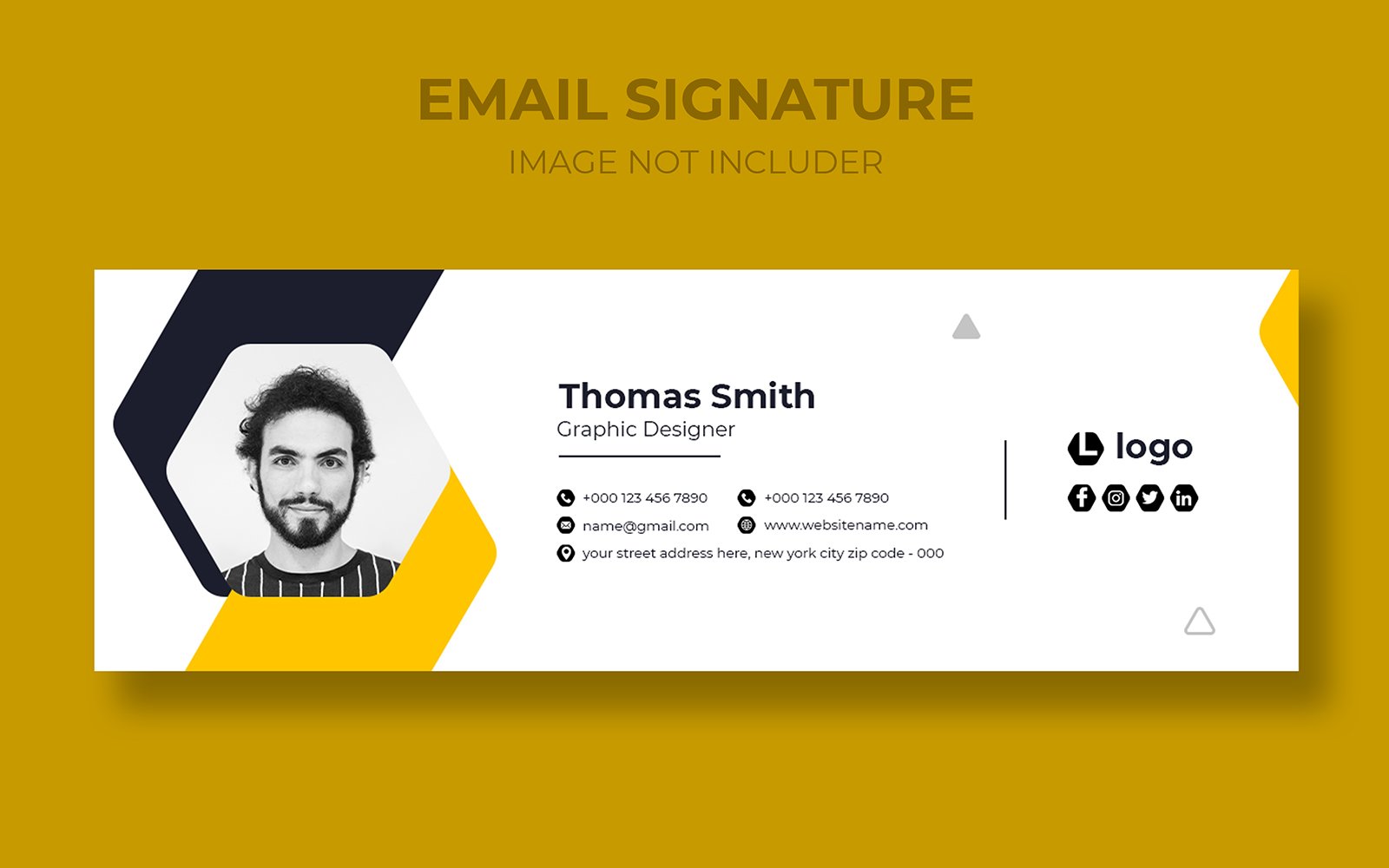 Email Signature And Personal Social Media Cover Template Design