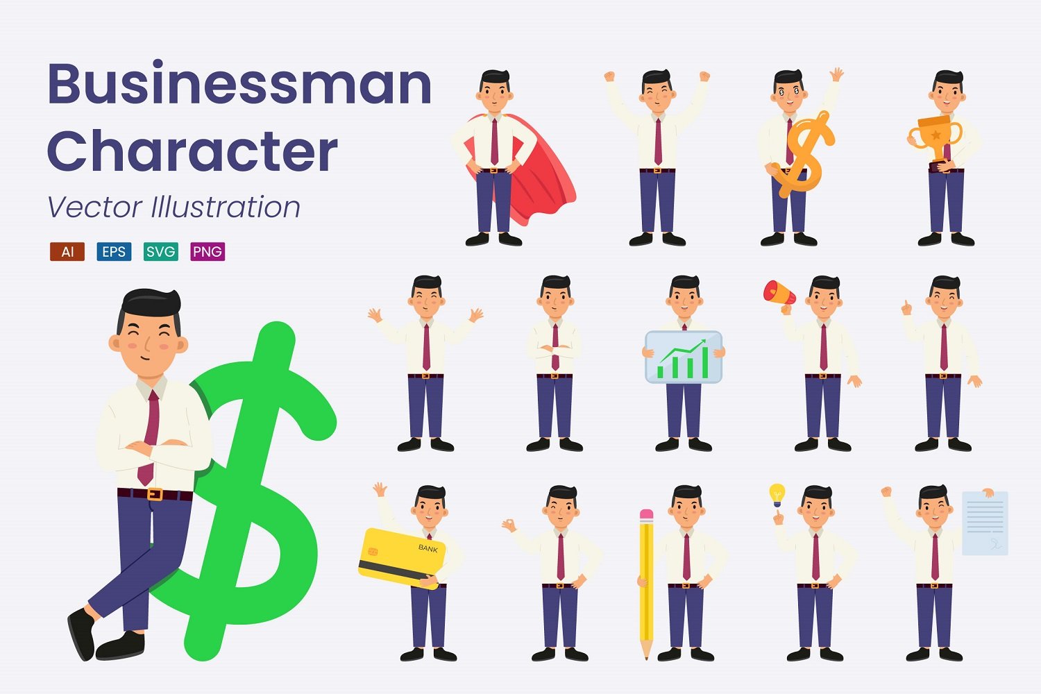 Businessman Character illustration Set