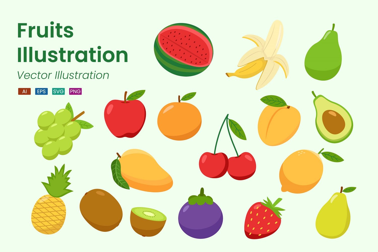 Fruits Illustration Set Template