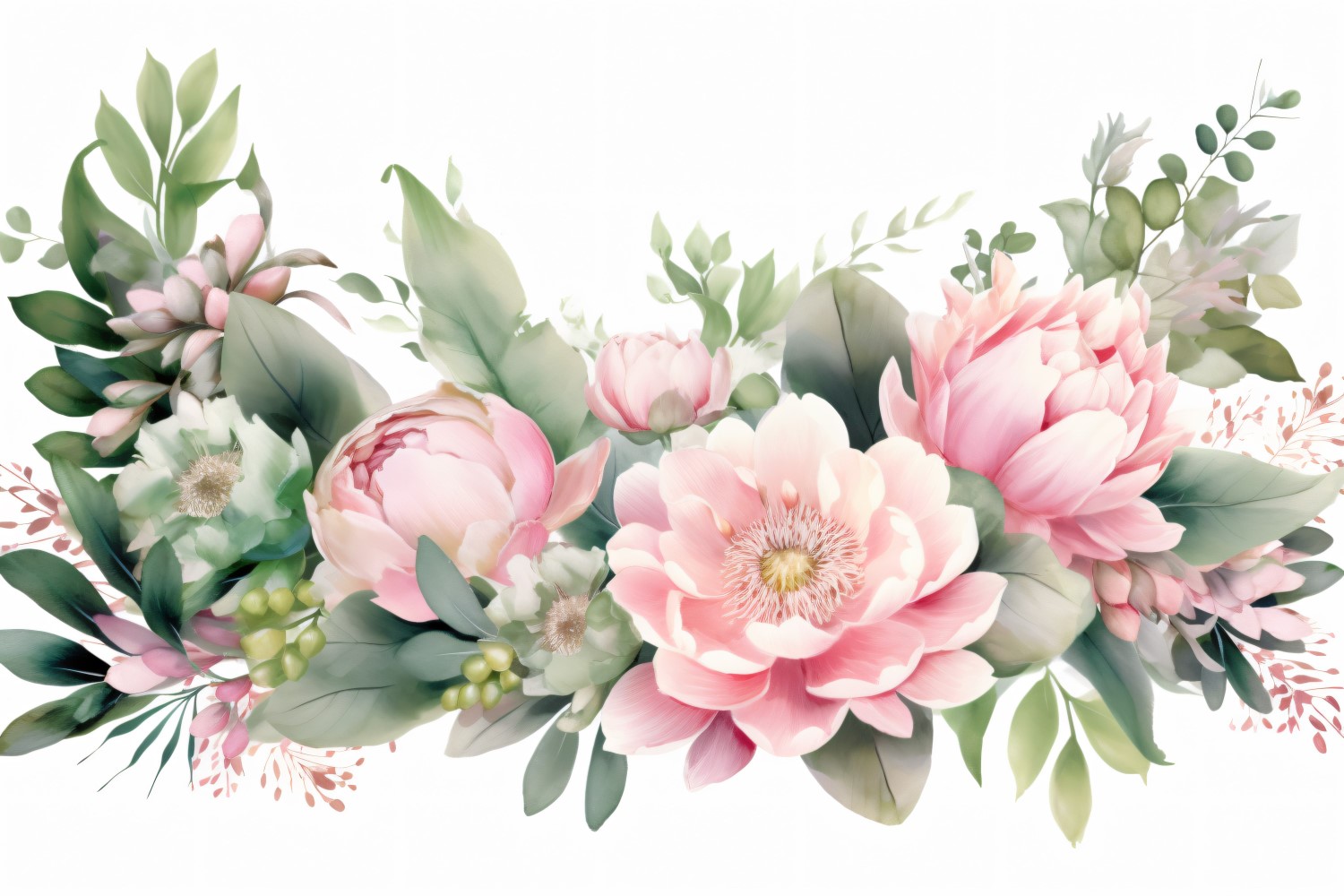 Watercolor Floral Background 01