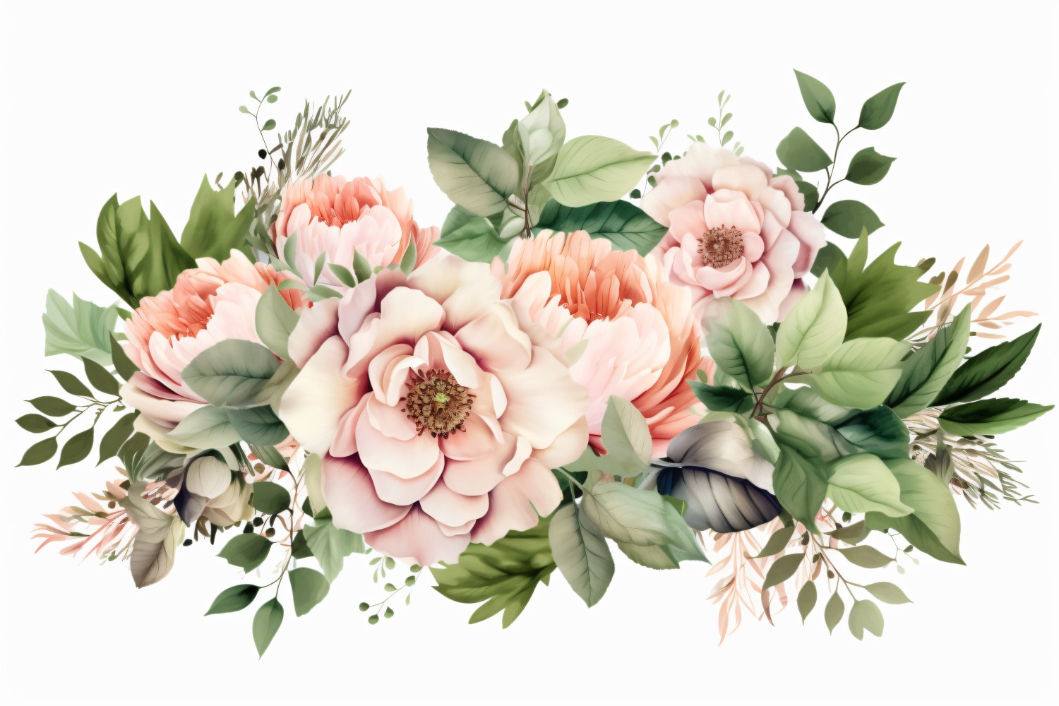 Watercolor flowers Background 02