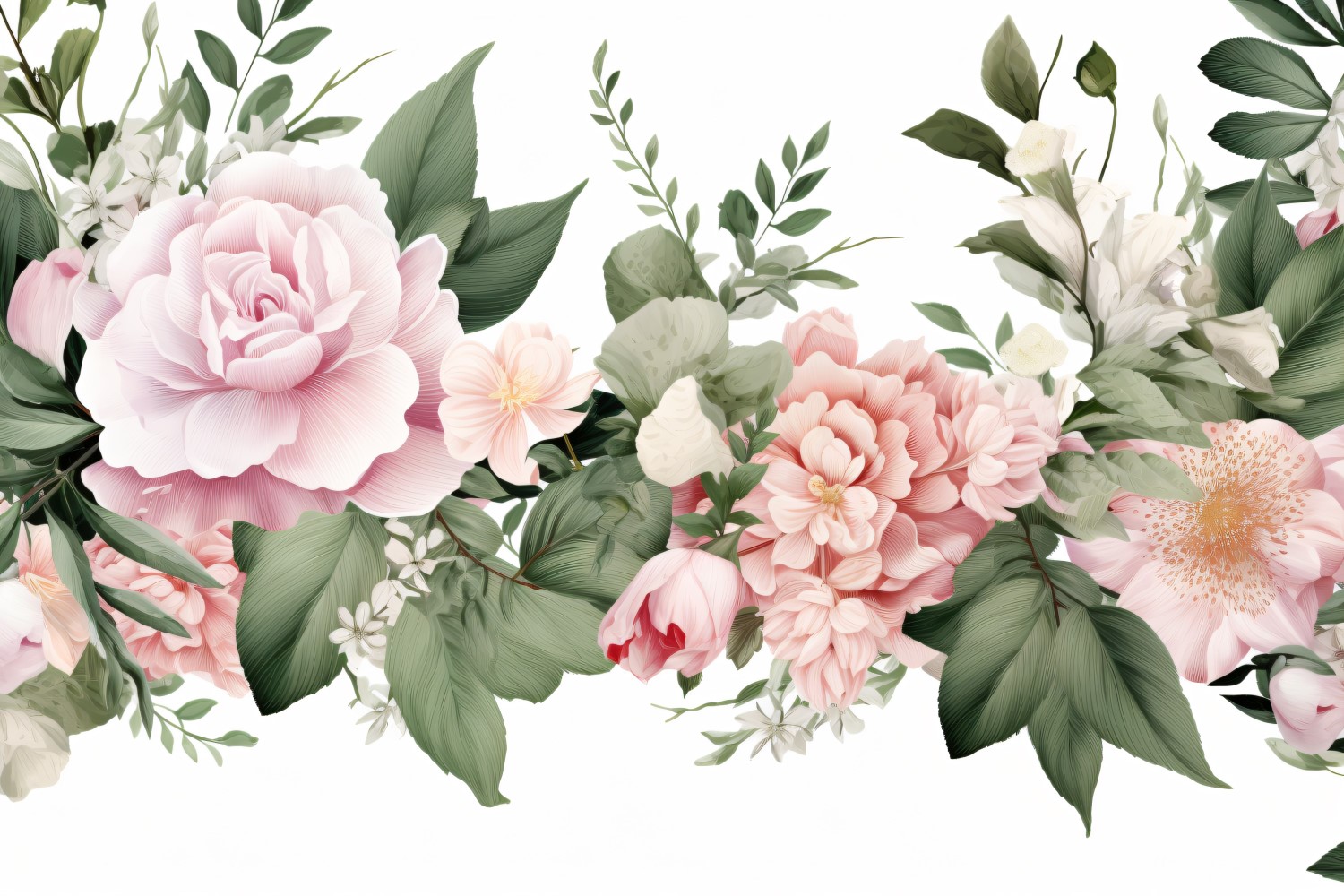 Watercolor flowers Background 05