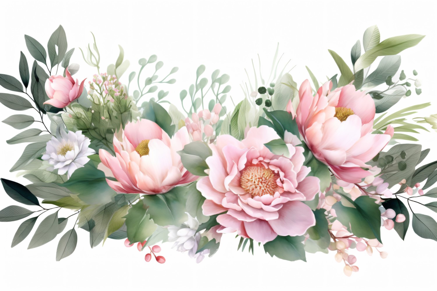 Watercolor Floral Background 07