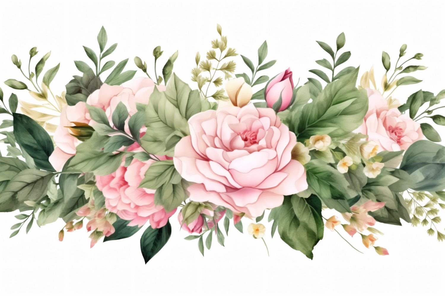 Watercolor Floral Background 09