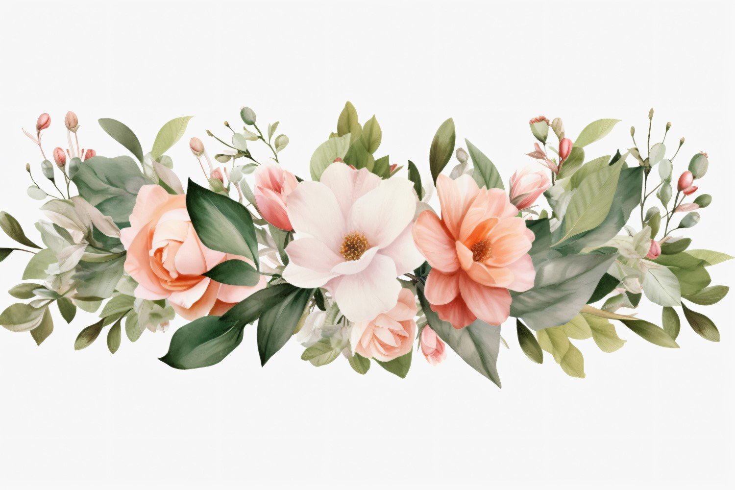 Watercolor flowers Background 10