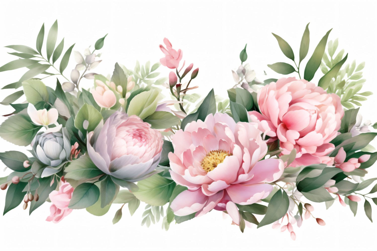 Watercolor floral wreath Background 11