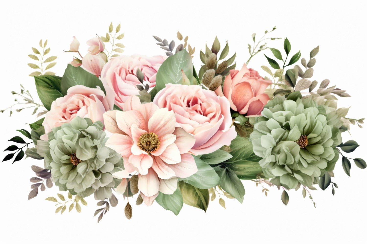 Watercolor flowers Background 14