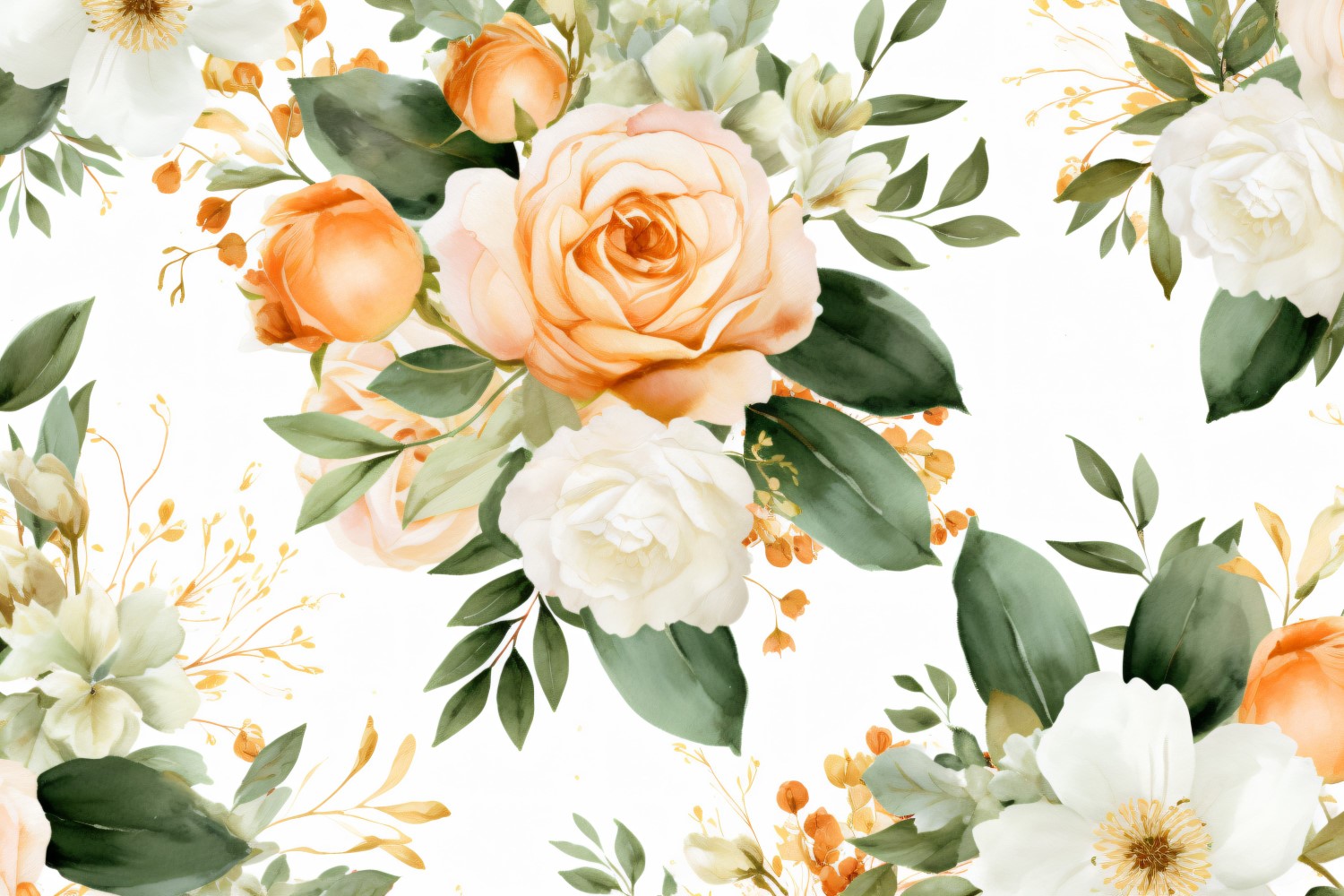 Watercolor flowers Background 25