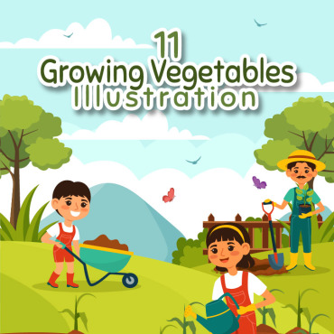 Vegetables Farm Illustrations Templates 362733