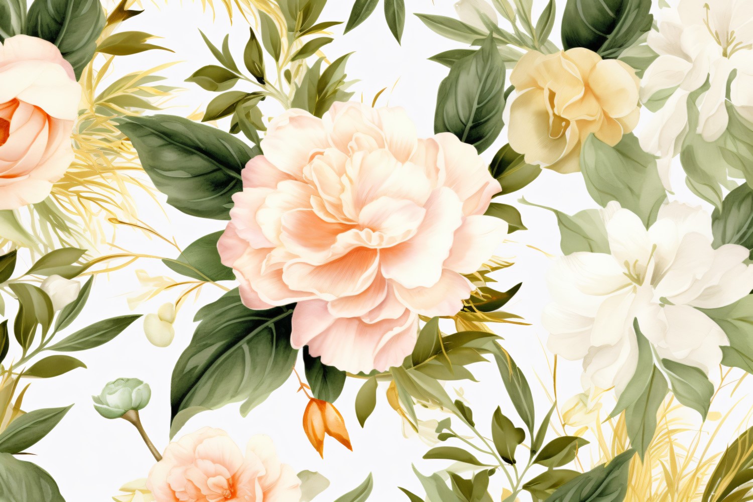 Watercolor flowers Background 32