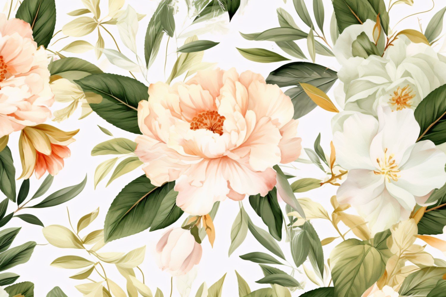 Watercolor flowers Background 36