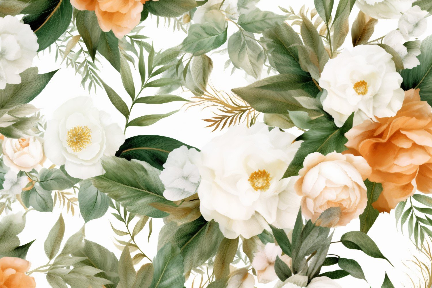 Watercolor floral wreath Background 37