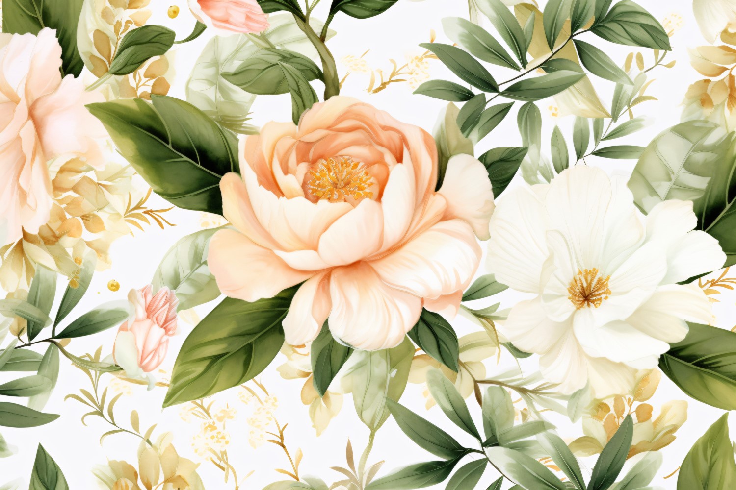 Watercolor flowers Background 40