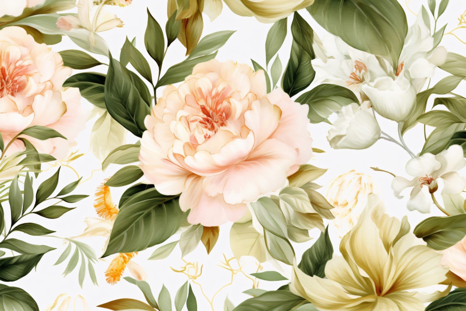 Watercolor floral wreath Background 41