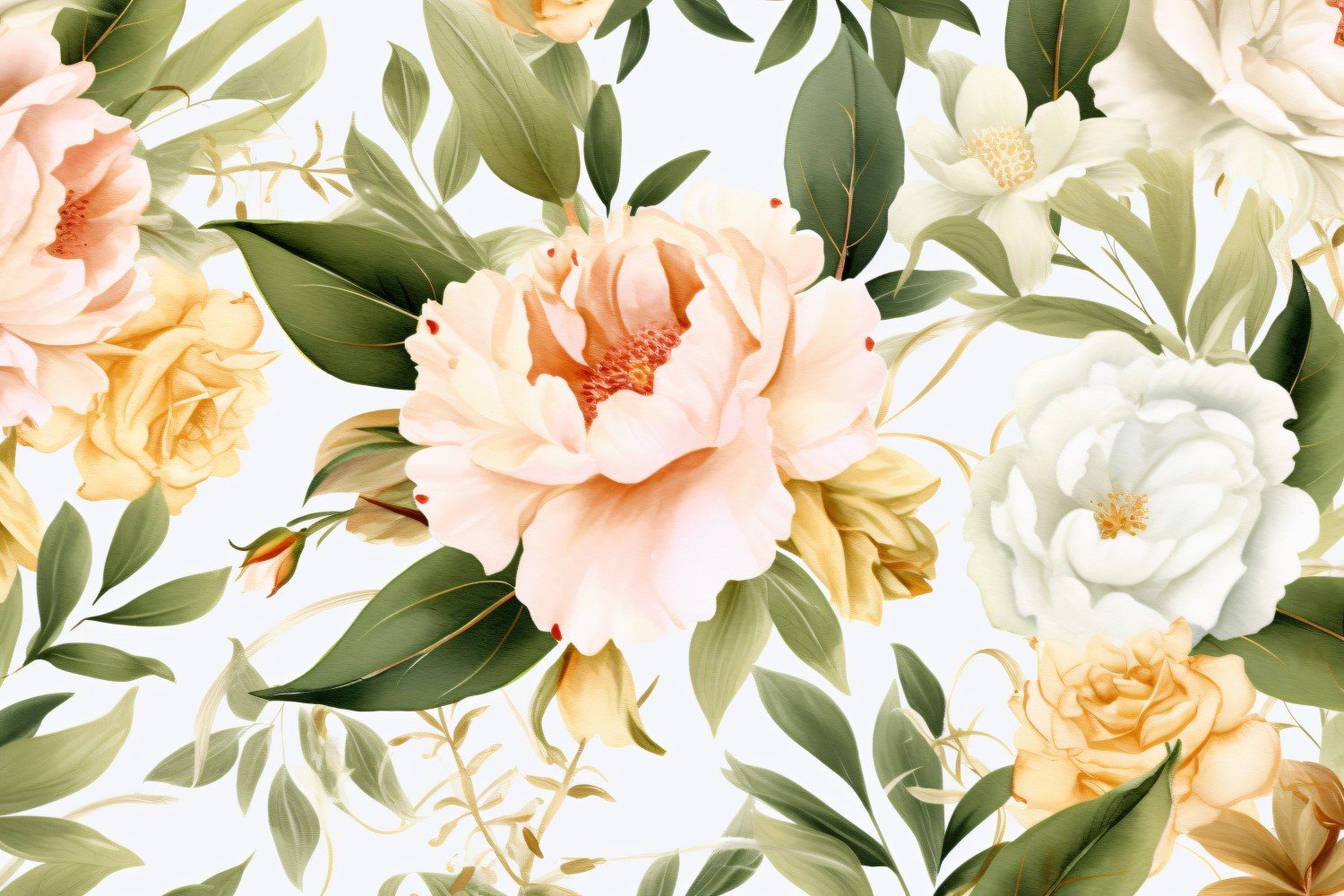 Watercolor flowers Background 44