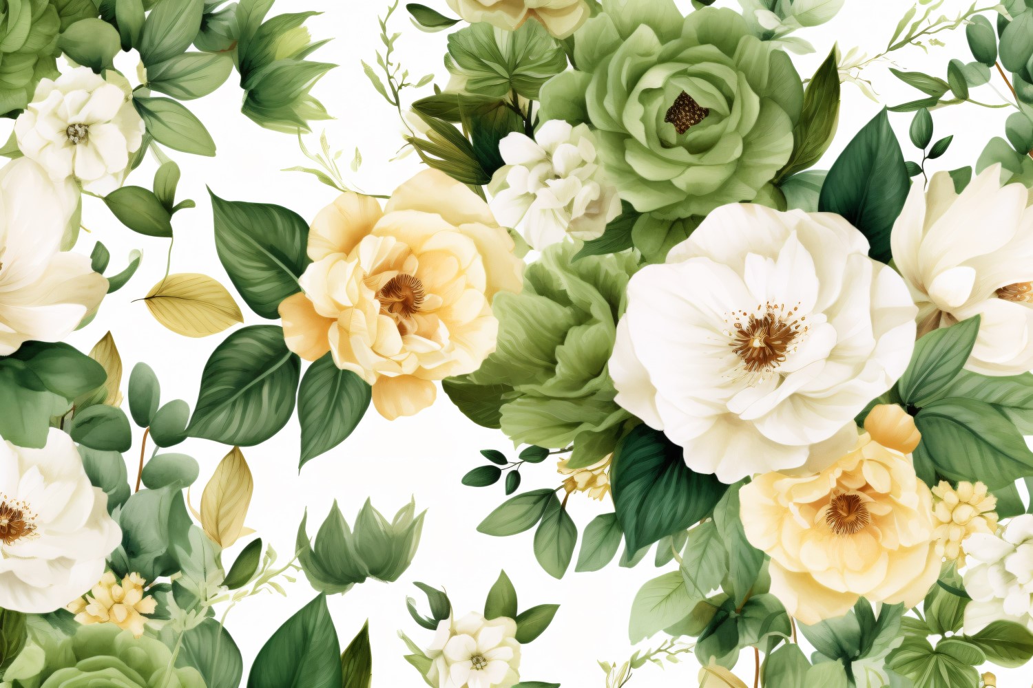 Watercolor floral wreath Background 45