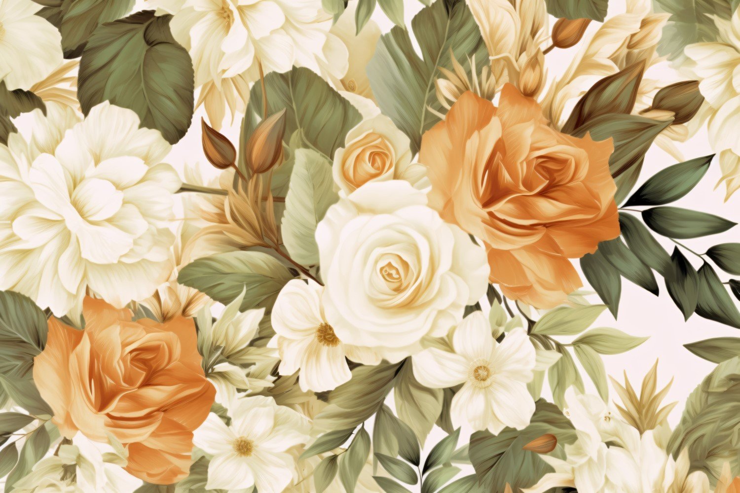 Watercolor flowers Background 48