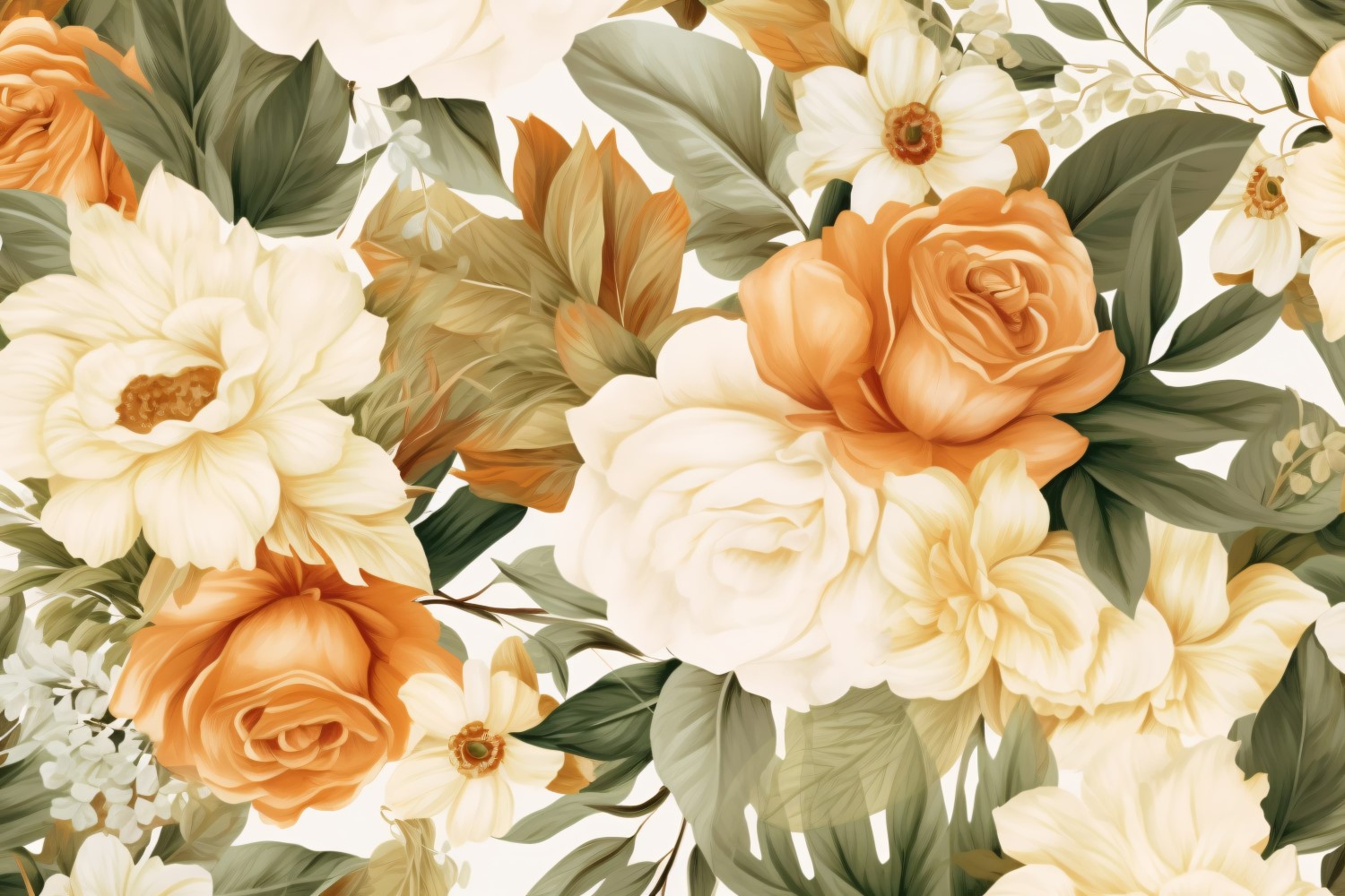 Watercolor floral wreath Background 49